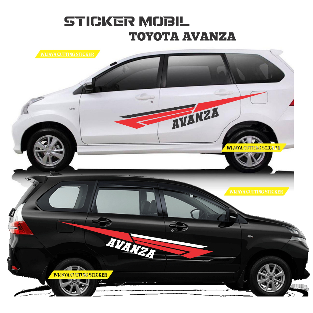 (COD) sticker variasi body samping mobil AVANZA  terbaru sticker cutting mobil AVANZA
