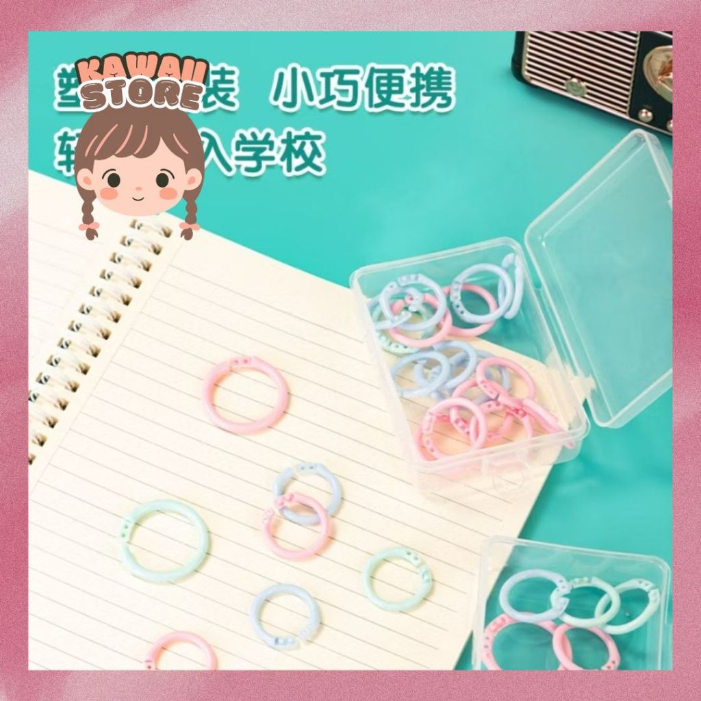 

✨KW79✨ Deli Ring Binder / Loose-Leaf Notebook Ring Plastik Pastel Flexibel /Ukuran 22 mm / flashcard