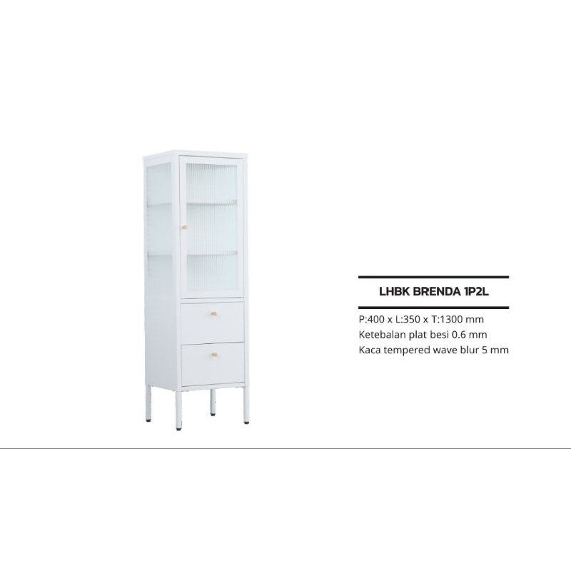 OLYMSTEEL LEMARI HIAS BESI / LEMARI KACA PAJANGAN BESI
