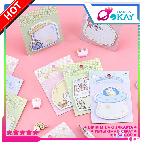 

HO Sticky Note Karakter Kartun Lucu Isi 20 Lembar Tempelan Kertas Catatan Memo Note Karakter Animal Mini Book Karakter Hewan Lucu 20 Sheets Memo Pad DIY Scrapbook Decorating Stationery