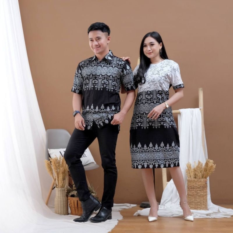 Couple Dress Motif Prada Anjani silver Dan Gold