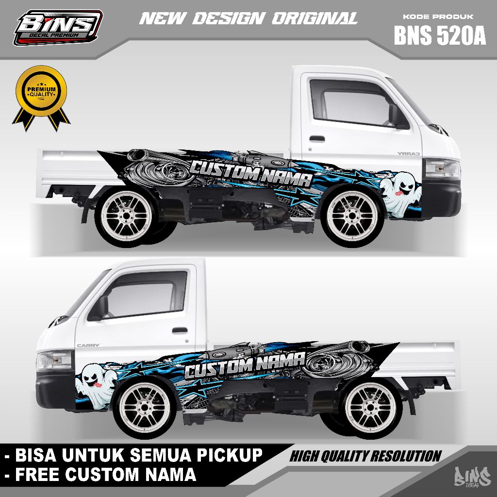 BNS520-STIKER DECAL MOBIL NEW CARRY TAYO THAILOOK DIESEL HANTU LUCU L300 APV FREE CUSTOM NAMA