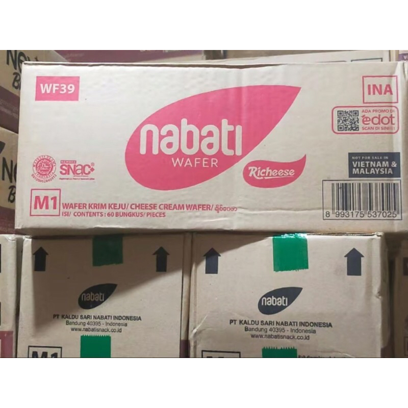 

Nabati wafer Coklat/Keju 1 Karton isi 60 pcs