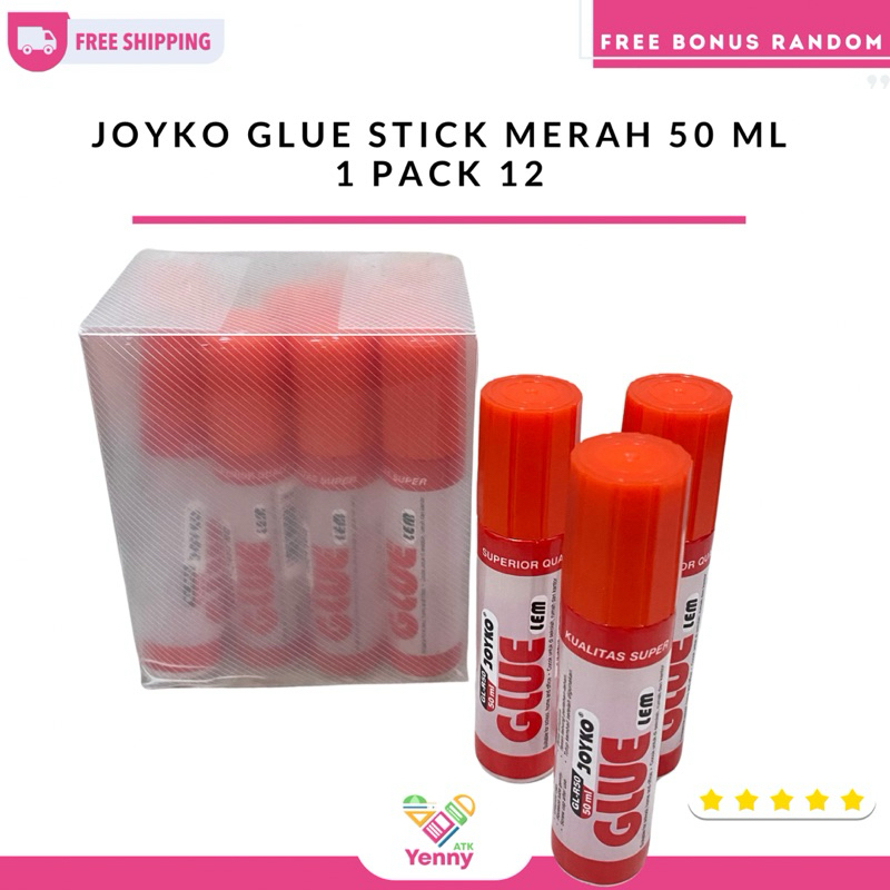 

Joyko Glue Stick Merah 50ML 1 Pack 12