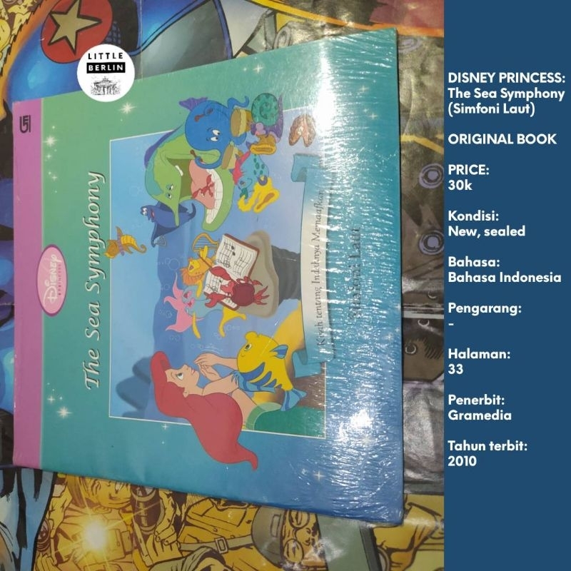 ORIGINAL Buku Anak Gramedia LITTLE MERMAID Simfoni Laut Buku Disney Princess Cerita Anak Cergam Full