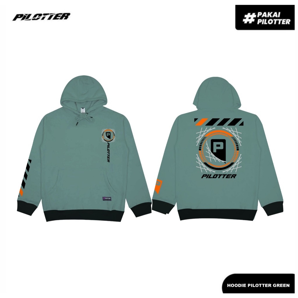 JAKET HOODIE PILOTTER GREEN ORIGINAL