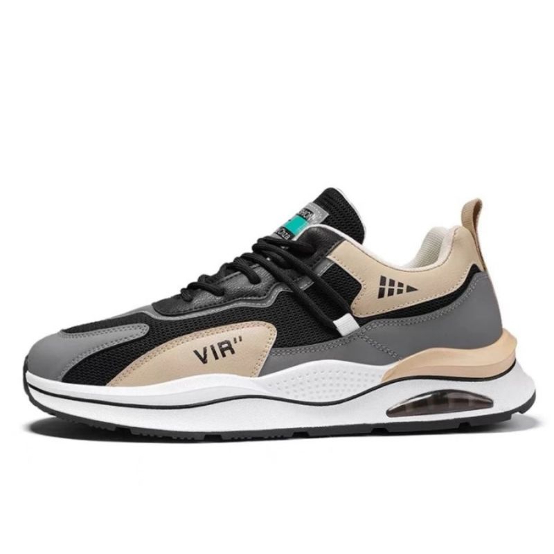 Keeping Sepatu Sneakers Hitam Coklat Abu