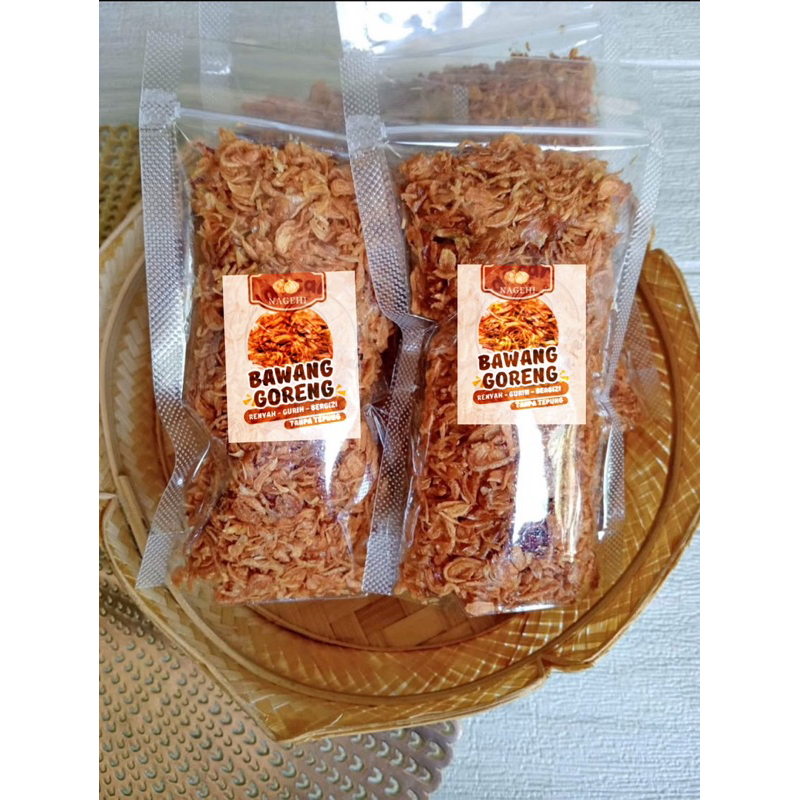 

BAWANG GORENG ASLI TANPA CAMPURAN TEPUNG KEMASAN ZIPLOCK 120 Gram