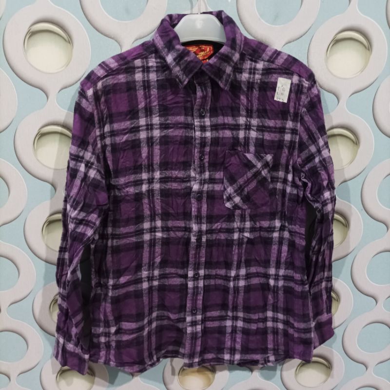 KEMEJA FLANNEL PRIA SECOND UNIQLO ORIGINAL SIZE M NZ012