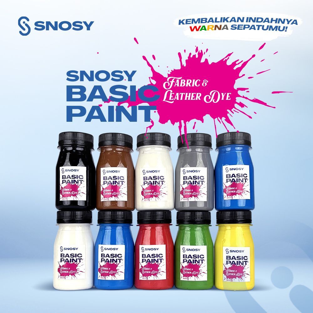 

SNOSY BASIC PAINT COLOUR FOR LEATHER AND FABRIC DYE CAT LUKIS