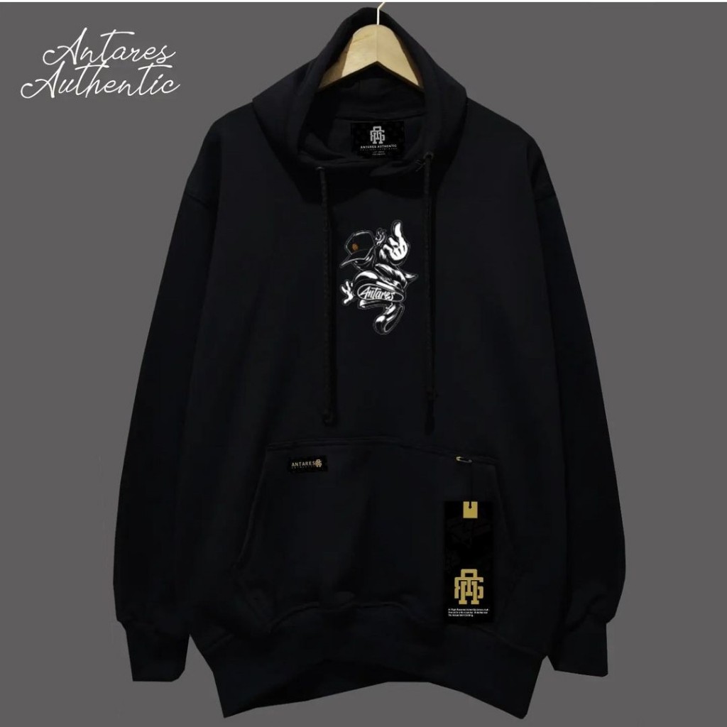 sweater wanita korea premium jumbo warna hitam gambar vakyu antares hoodie cowok kece parah rkd