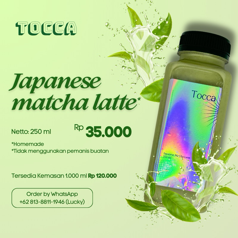 Authentic Japanese matcha latte by Tocca