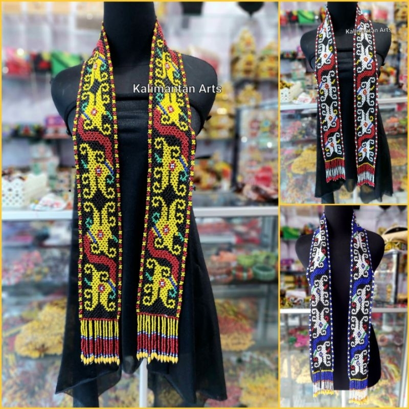 Syal Manik Dayak / Syal Kalimantan Motif Naga