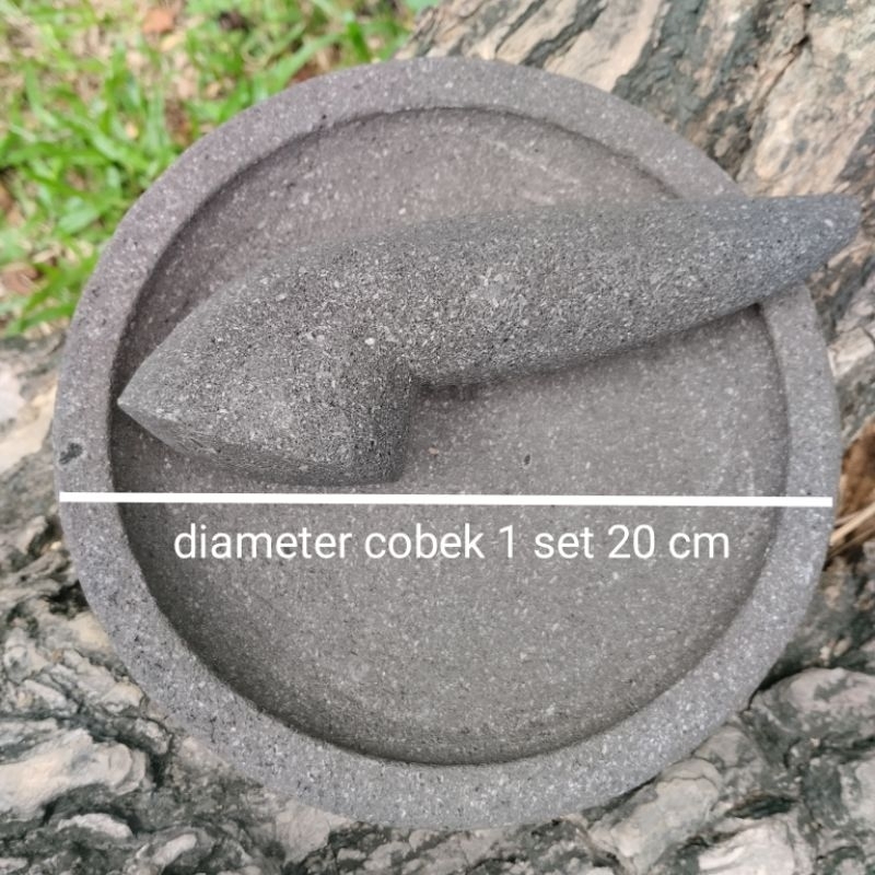 Coet cobek batu asli 1 set gunung merapi