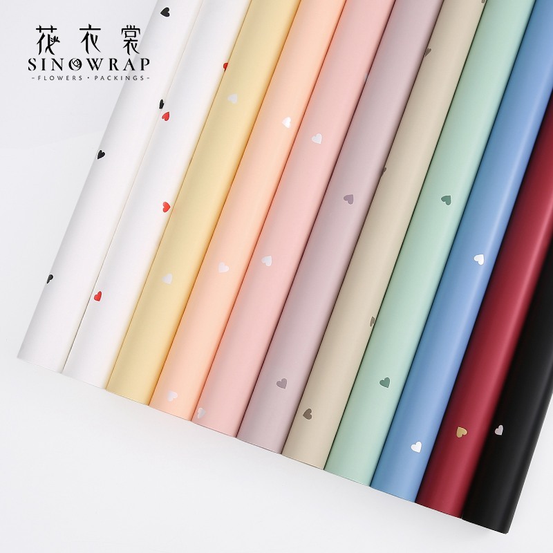 

(5 LEMBAR) TERMURAH LOVE PATTERN CELLOPHANE , KERTAS BUKET BUNGA LOVE