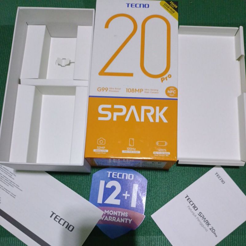 DUS BOX KOTAK TECNO 20 PRO SPARK ASLI COPOTAN ORIGINAL 100%