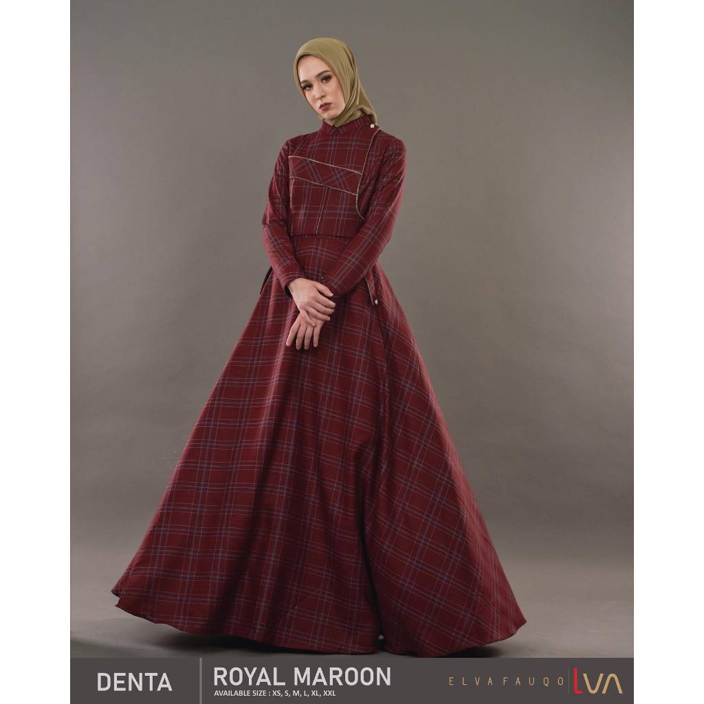 UFA fashion] LVA DAILY DENTA kain Polyester high quality Nuansa Royal Maroon, PO 3 minggu