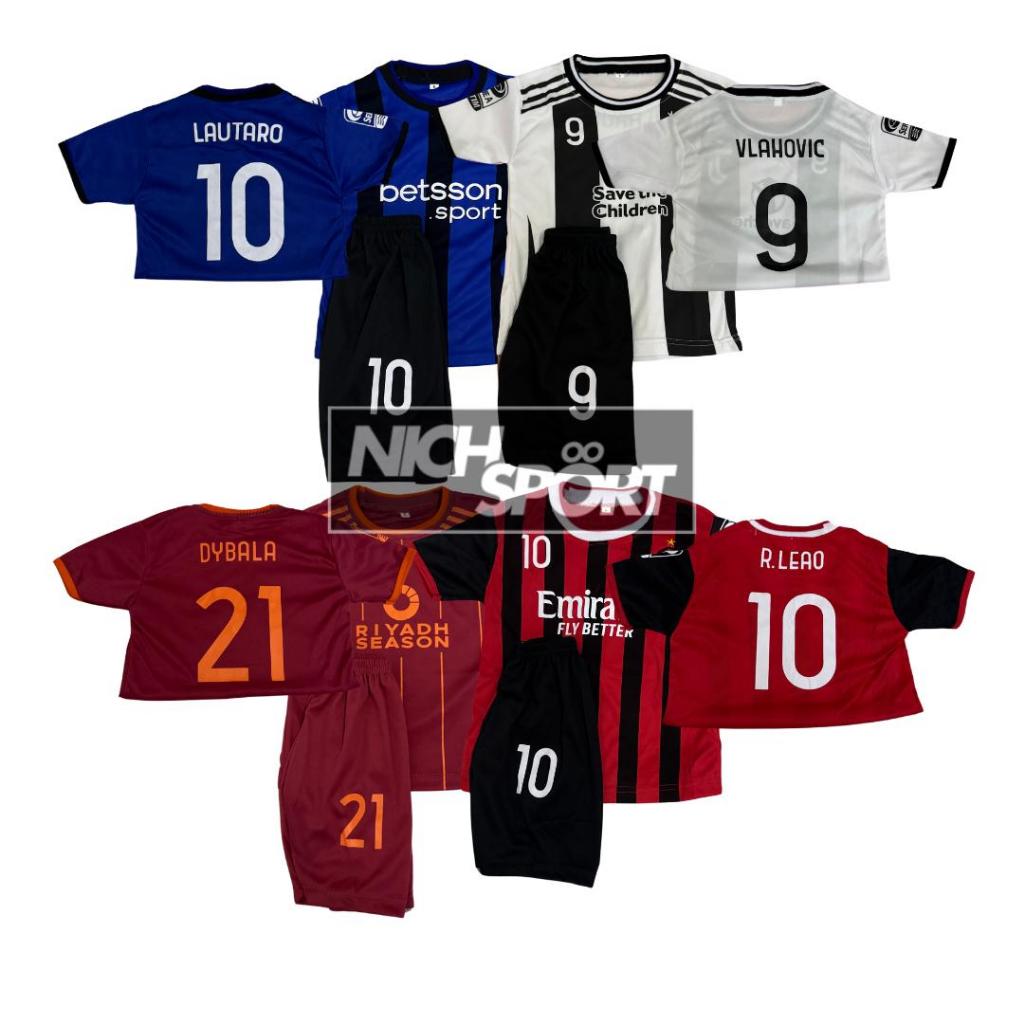 Setelan baju bola anak untuk 1-14 tahun Liga Italia Intermilan Juventus AS ROMA AC MILAN