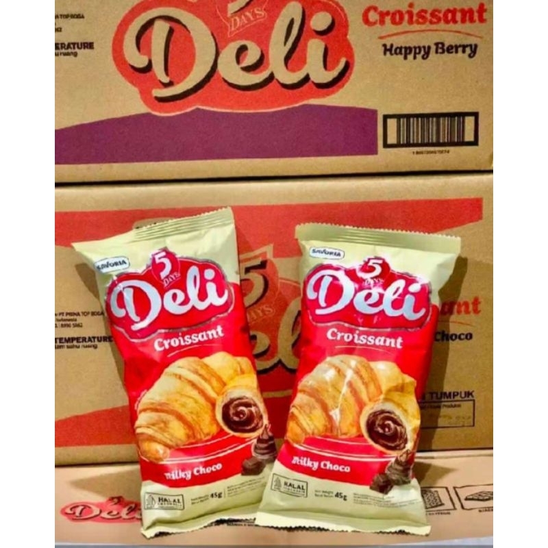 

Croisant merk 5days deli rasa milky choco 25k/4pcs exp 9 jan 2025