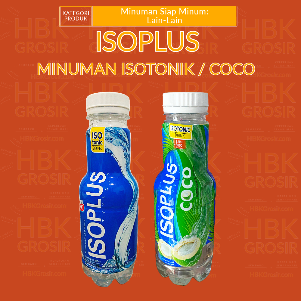 

Minuman Isotonik Isoplus Reguler dan Coco 350ML