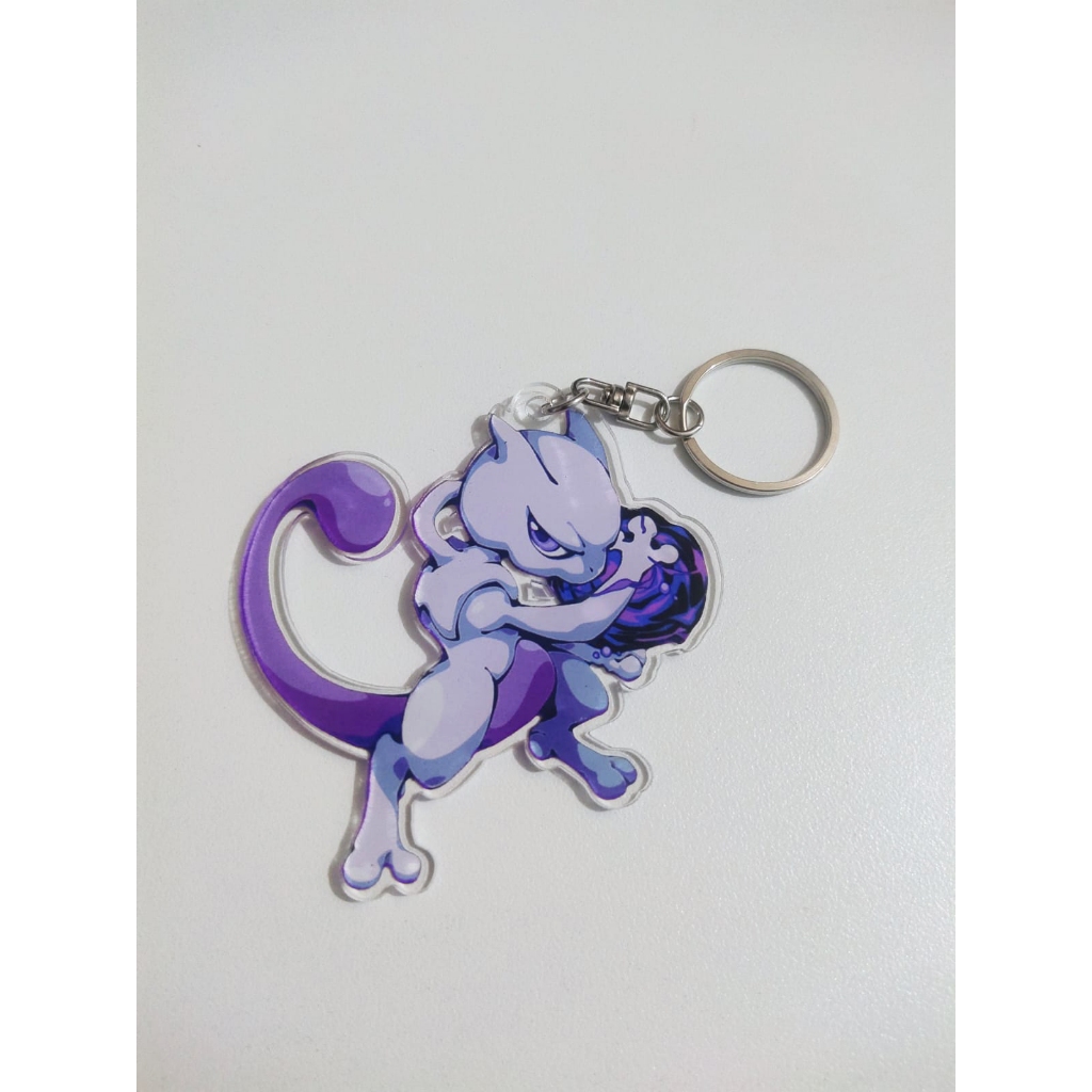 Gantungan Kunci Mewtwo Pokemon High Quality Akrilik Gantungan Kunci Akrilik Pokemon Mewtwo