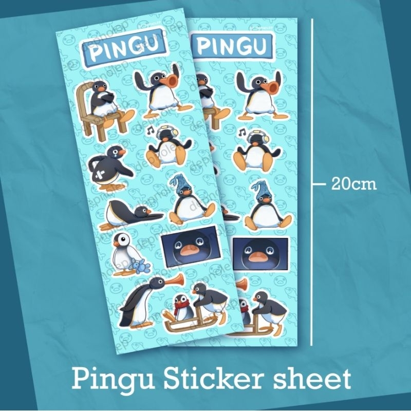 

Pingu Sticker Sheet (fanmerch by Dep)