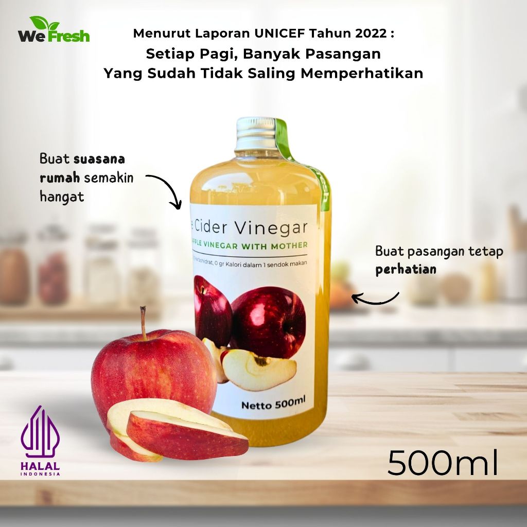 

We Fresh Cuka Apel Original 500ml