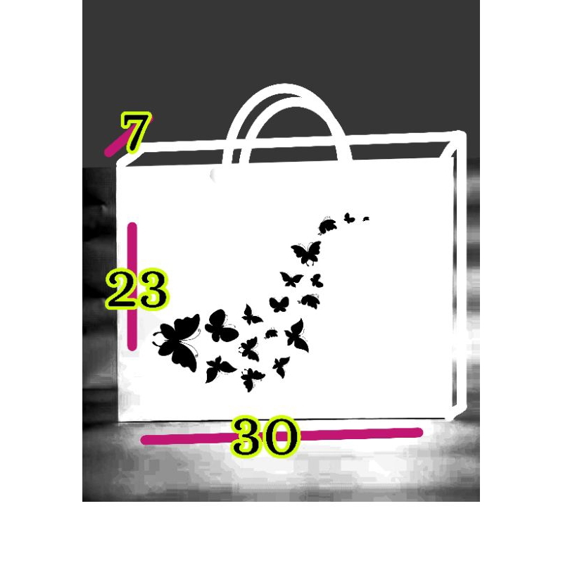 

paperbag putih p 30 x L 7 x t 23 cetak 2 sisi