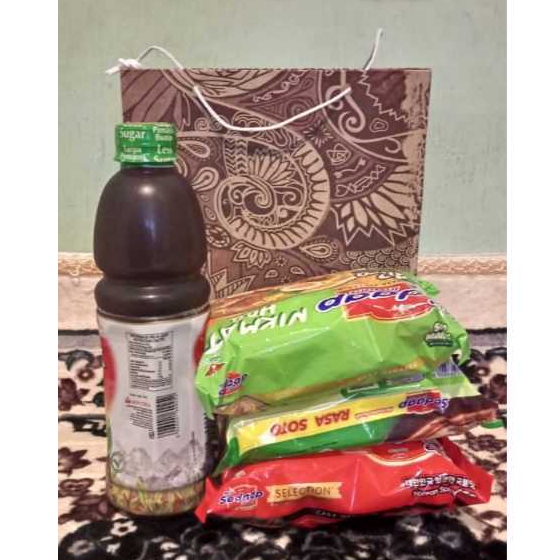 

promo!!!100 tas paperbag batik coklat ukuran 22x17x5,5