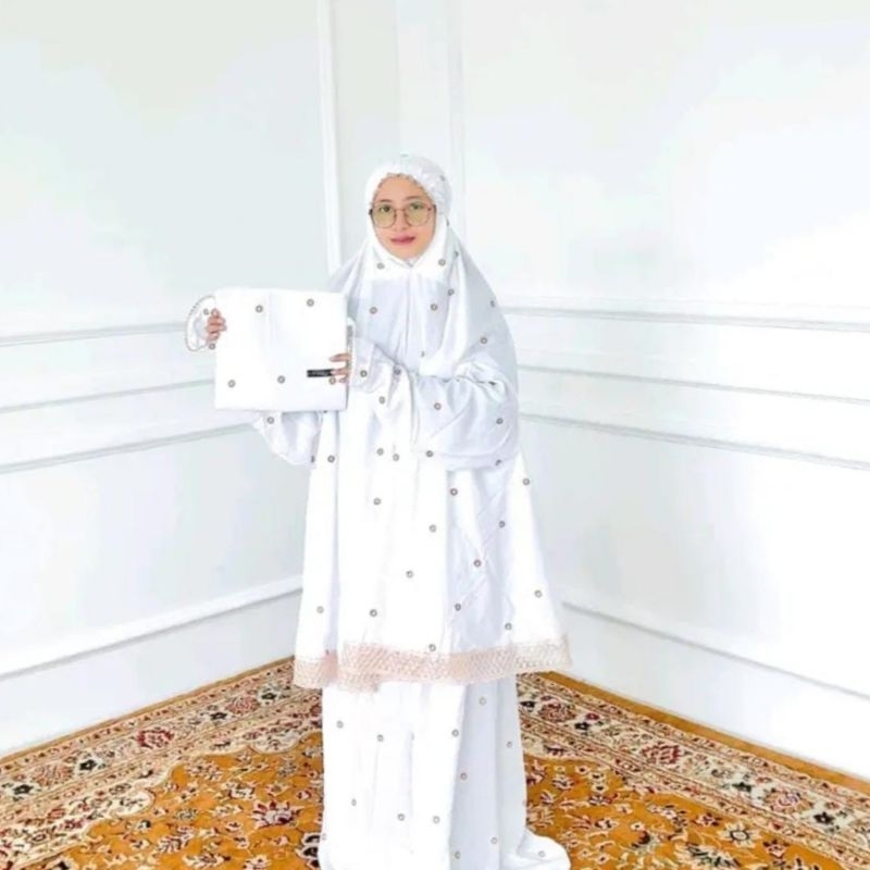 Mukena setelan berlengan rayon premium Mukena potongan berlengan JUMBO