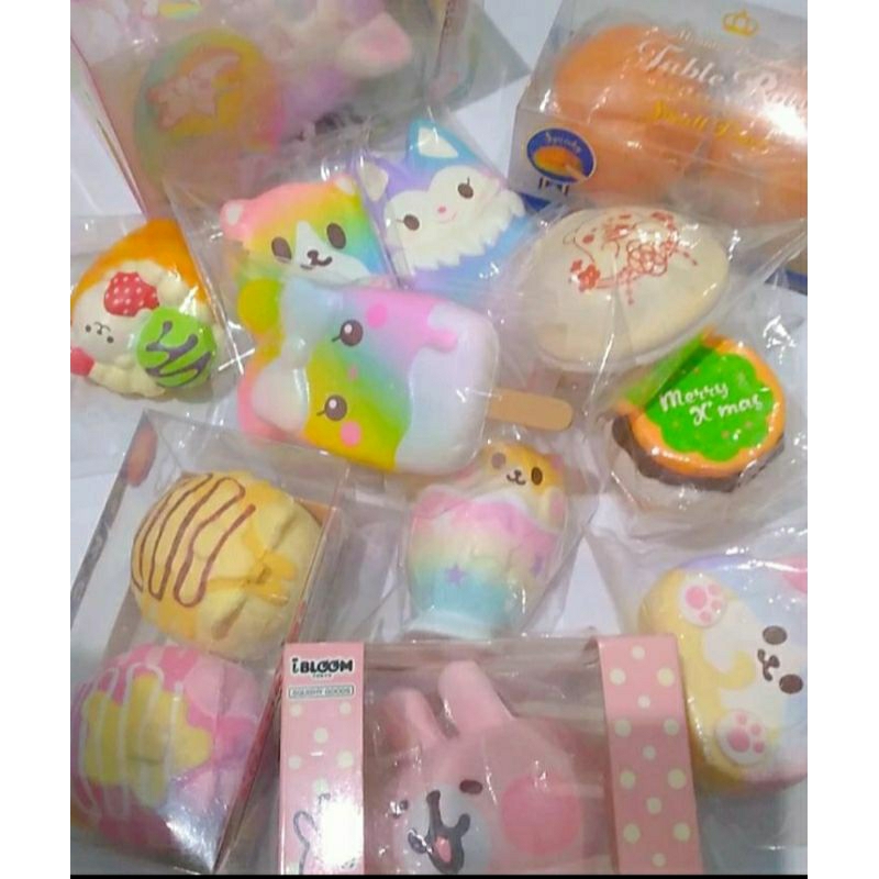 FLASHSALE SQUISHY MURAH, ada Ibloom, cafe de N, Popsicle, markis.