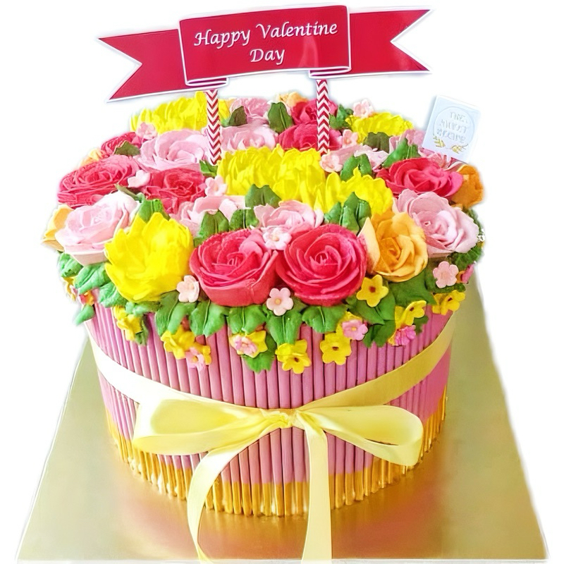 

Cake Flower Bouquet Pink Yellow