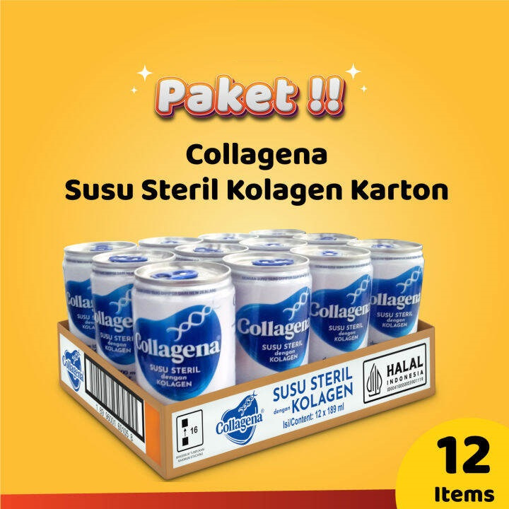 

Collagena Susu Steril dengan Colagen 189 ml Paket isi 12