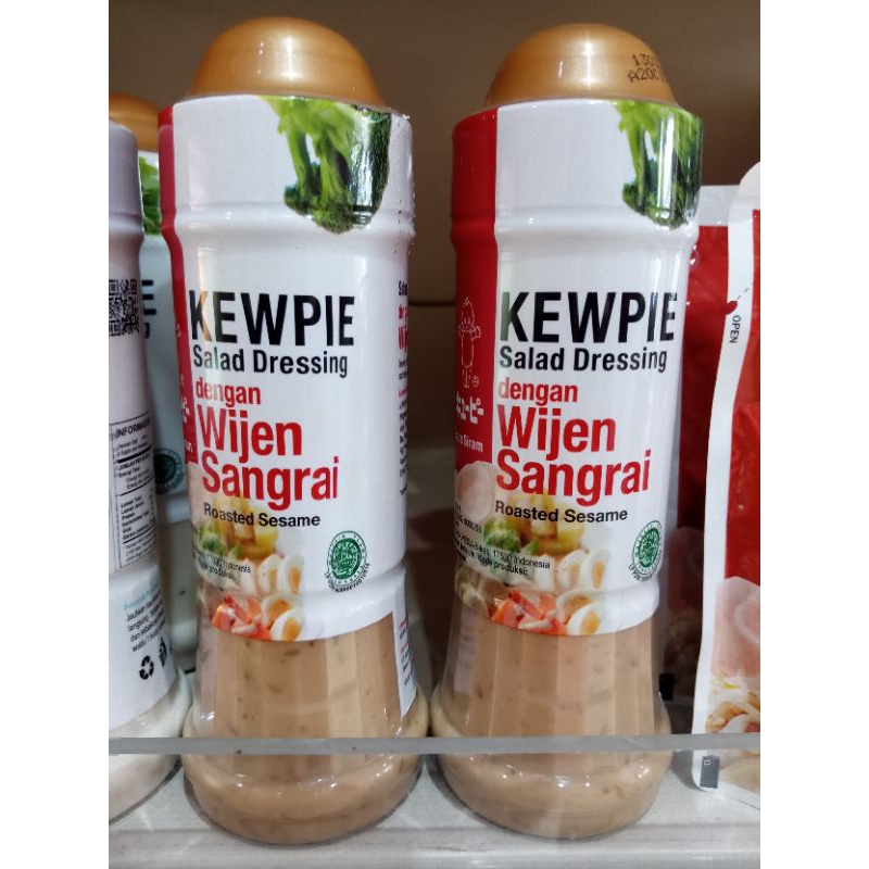 

Kewpie Salad Dressing Wijen sangrai 200ml, Caesar 200ml, Thousand island 200ml, Tomat pedas 200ml, Kecap ala jepang 200ml