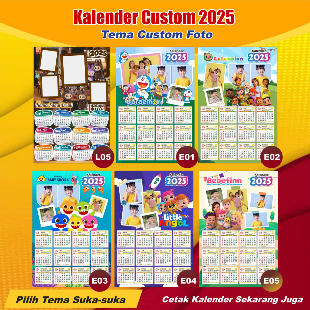 

CETAK KALENDER 2025 KARAKTER, KALENDER DINDING CUSTOM FOTO