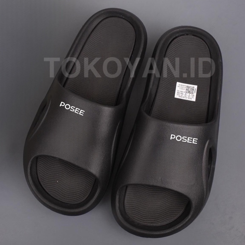 SANDAL SELOP PRIA POSEE HITAM ORIGINAL SENDAL POSEE KARET ANTI SLIP