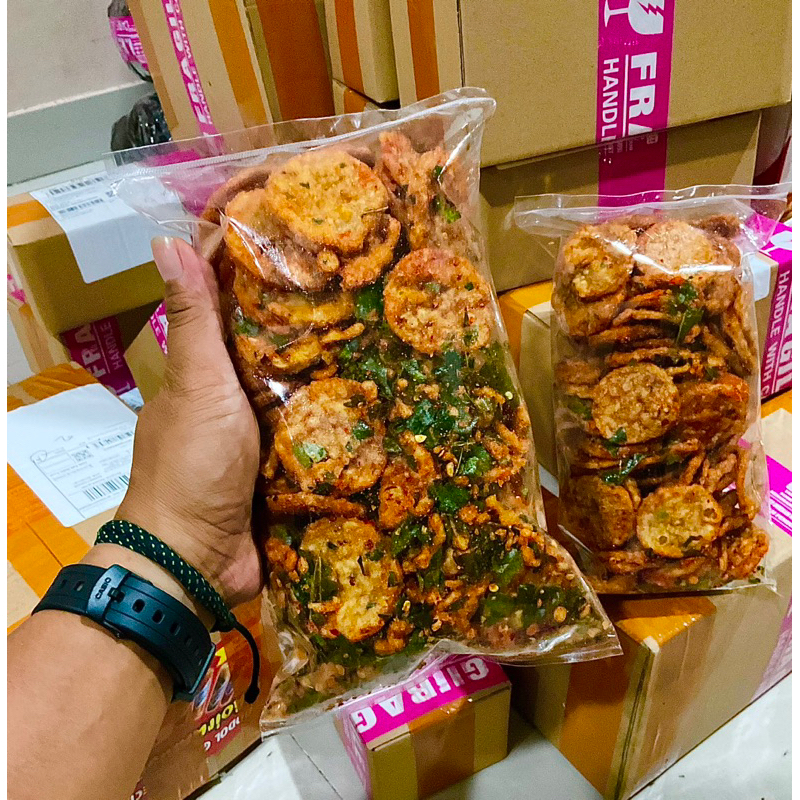 

RB22 keripik tempe janda bandung pedas daun jeruk 1kg.
