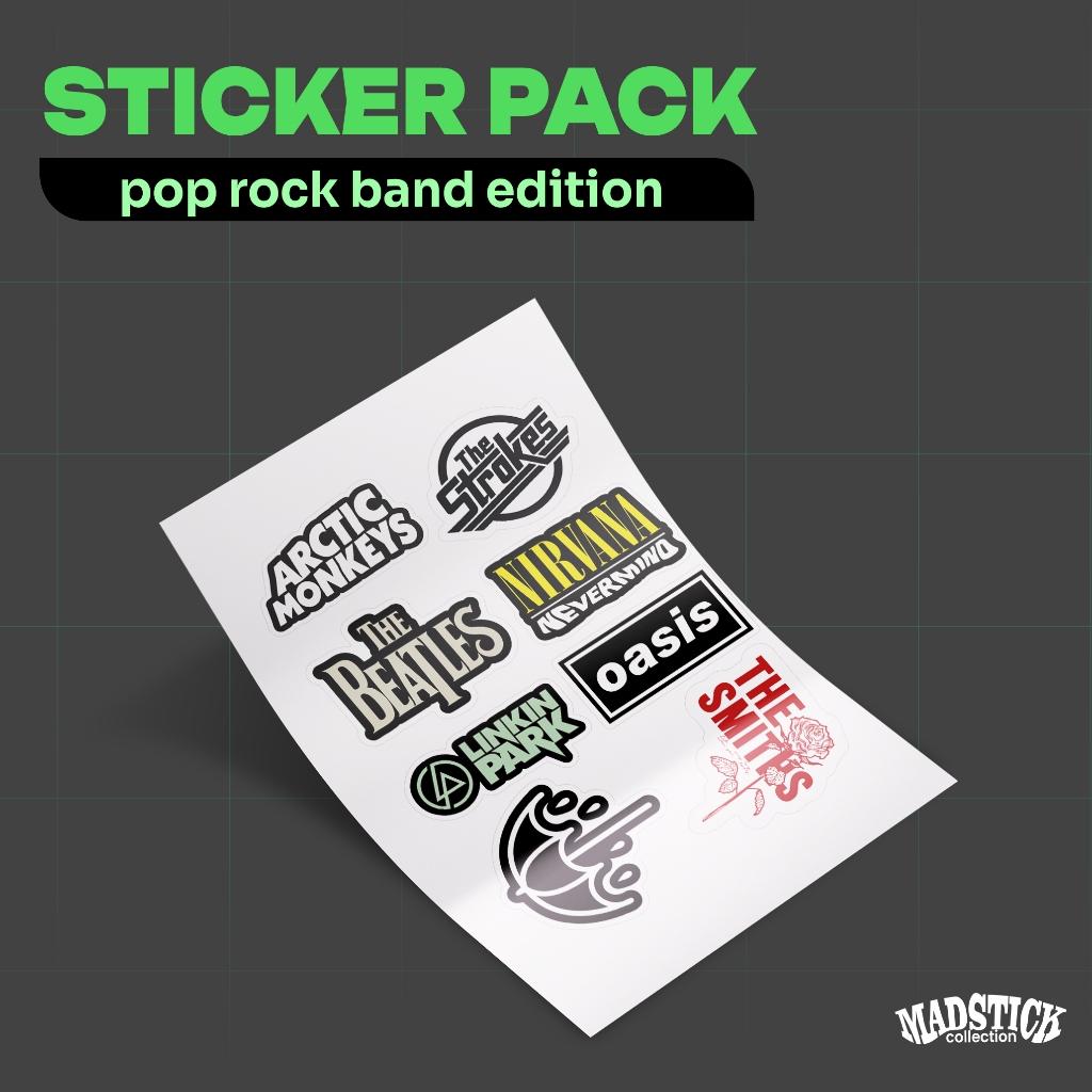 

STICKER PACK POP ROCK BAND / STICKER MUSIC / STICKER AESTHETIC / STIKER HP