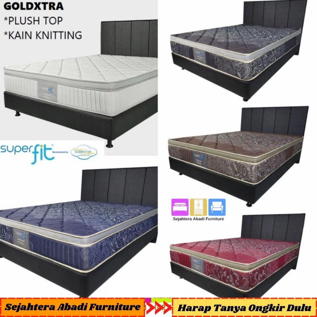 springbed comforta type superfit gold xtra plushtop matras/full set