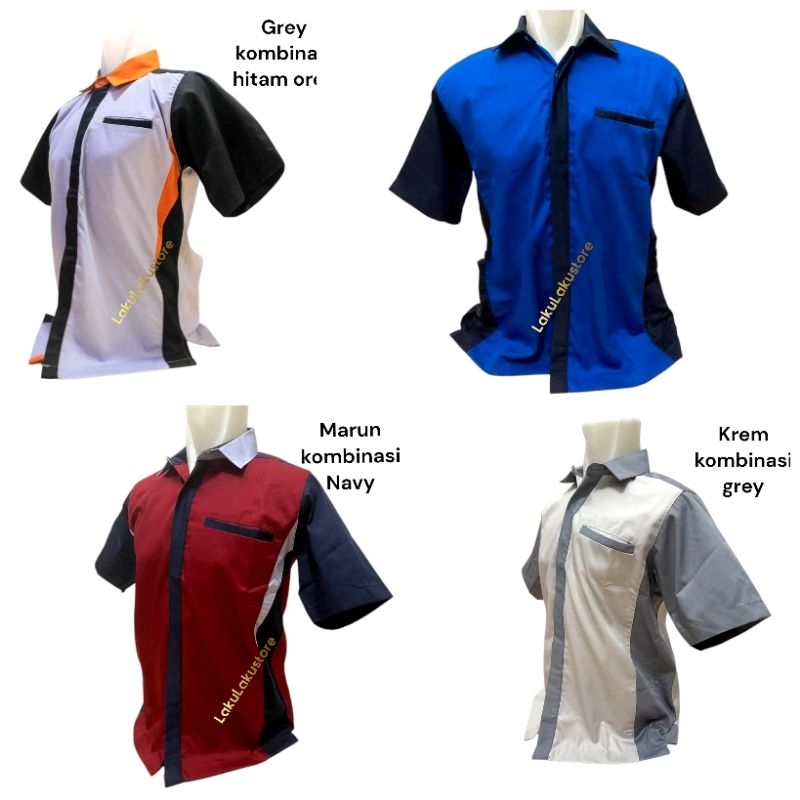 Kemeja Seragam Baju Kerja Kombinasi | Seragam Kerja Pria wanita seragam kantor komunitas