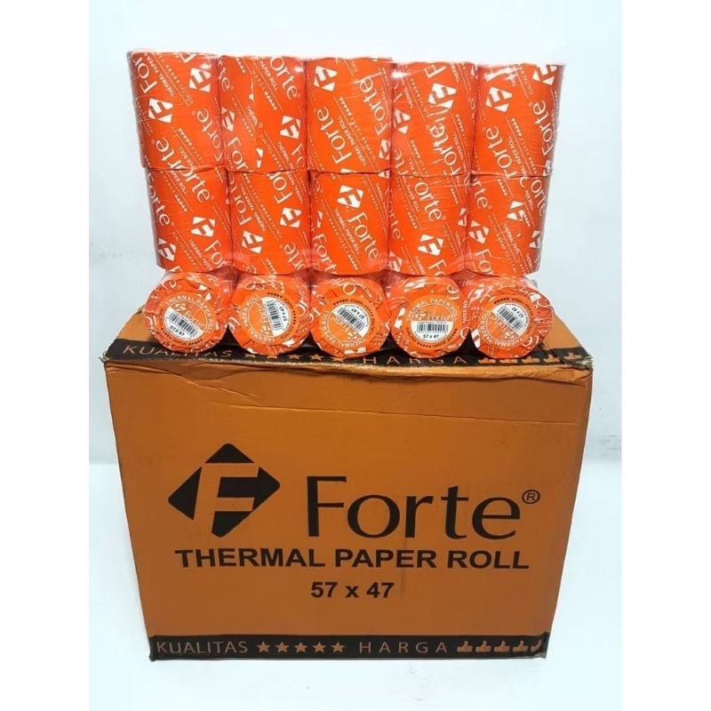 

1Pack isi 10 Kertas Termal Struk Forte Ukuran 57×47