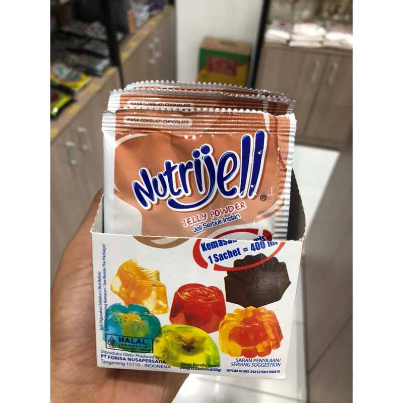 

Nutrijell jelly powder coklat/dark choco/ blueberry/ kelapa muda/ leci/ cincau/ jambu biji/ ori/ anggur