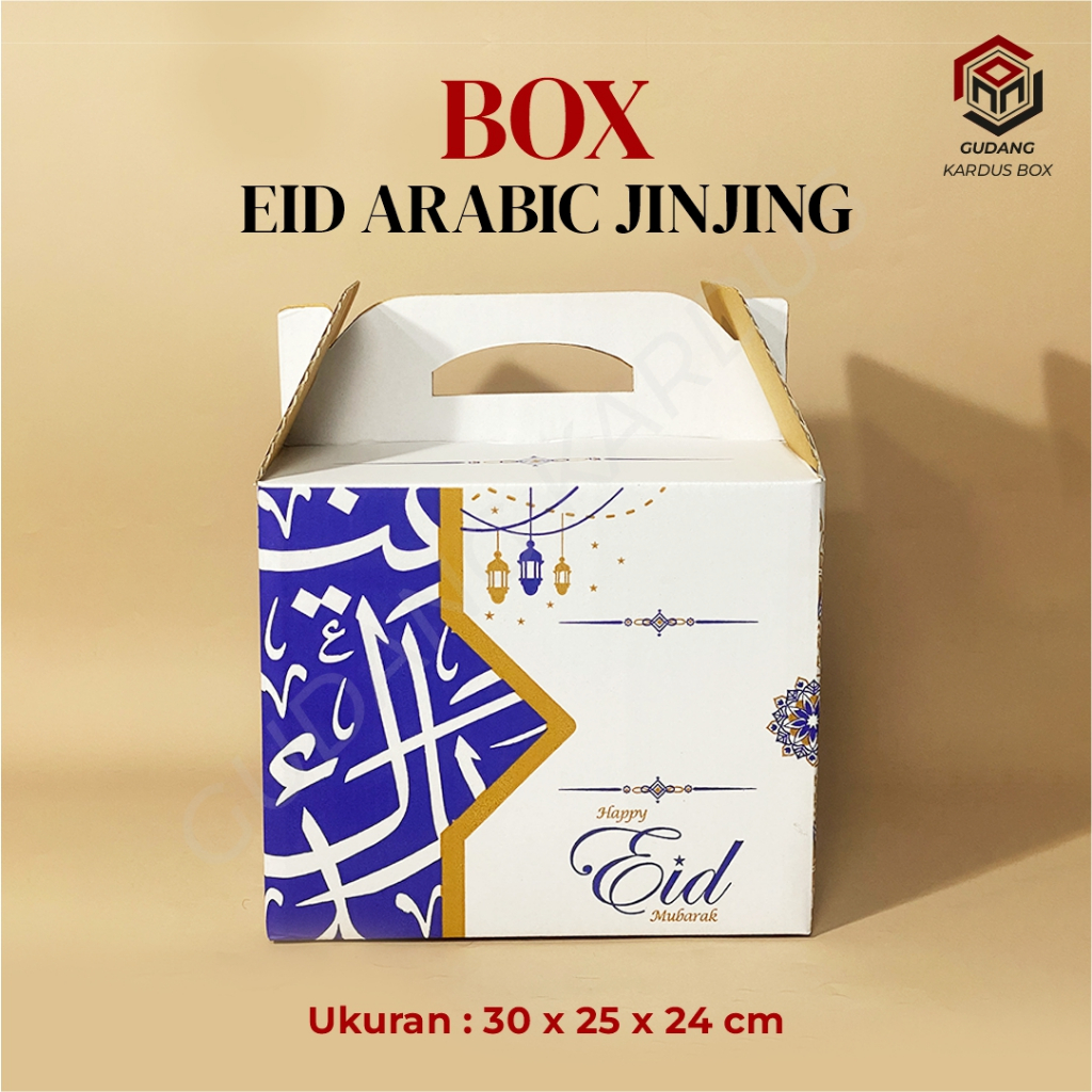 

BOX PARCEL EID ARABIC JINJING 30 x 25 x 24 cm -GABLE BOX PARCEL IDUL FITRI/ PARCEL IDUL FITRI/ HAMPERS LEBARAN/SEMBAKO