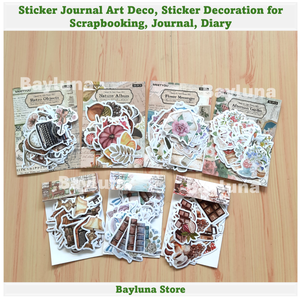 

BYL Journal Sticker Set DIY Journal Stickers Washi Sticker Paper Scrapbooking Material Scrapbook Kit #DPS #DTZ