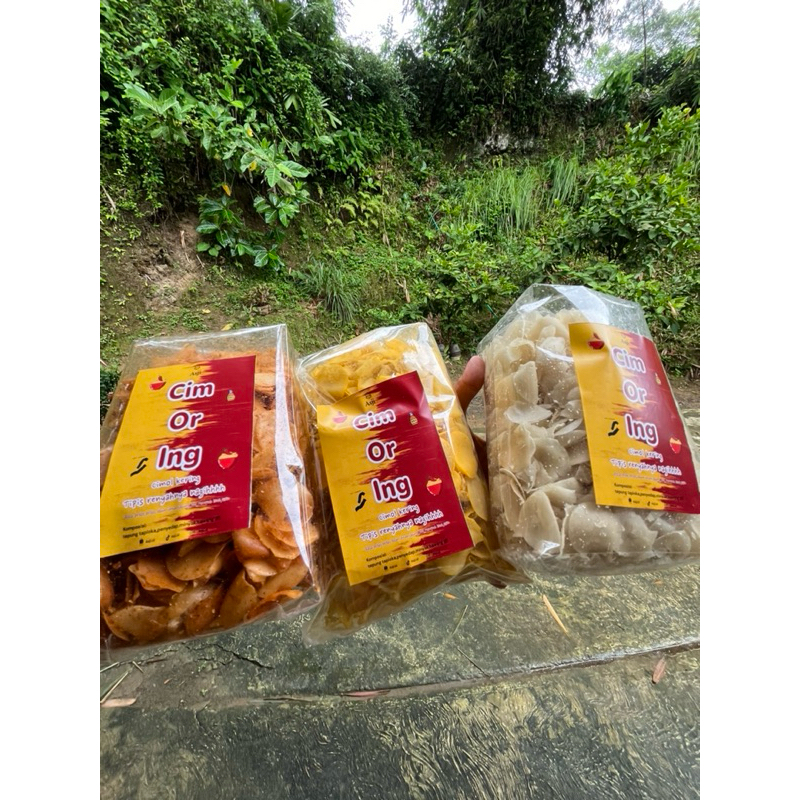 

(Asji) 250 grm CIMORING cimol kering/cireng kering gurih pedas,Cimoring asin,Cimoring balado