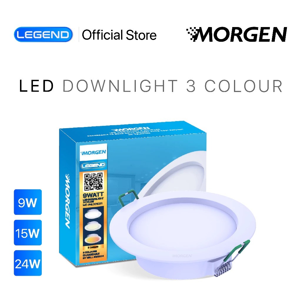 Morgen DOWNLIGHT LED 3 WARNA MORGEN LEGEND SERIES  / Downlight 3Colour / Lampu 3Warna / Lampu Downli