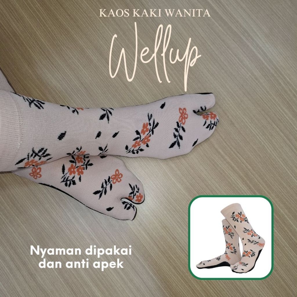 Kaos kaki JEMPOL Wanita Merek Wellup | Kaos Kaki Jempol Muslimah Dewasa