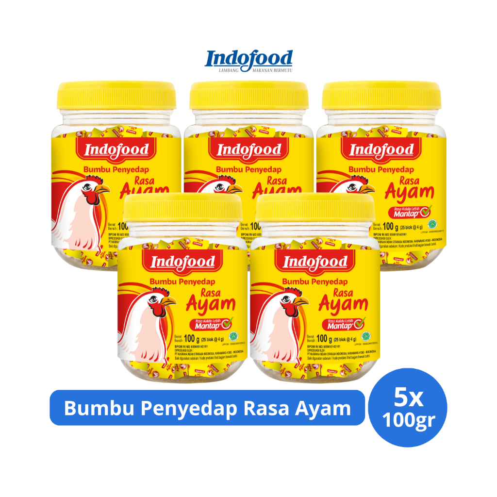 

Indofood Bumbu Penyedap Rasa Ayam 100gr x 5 pcs