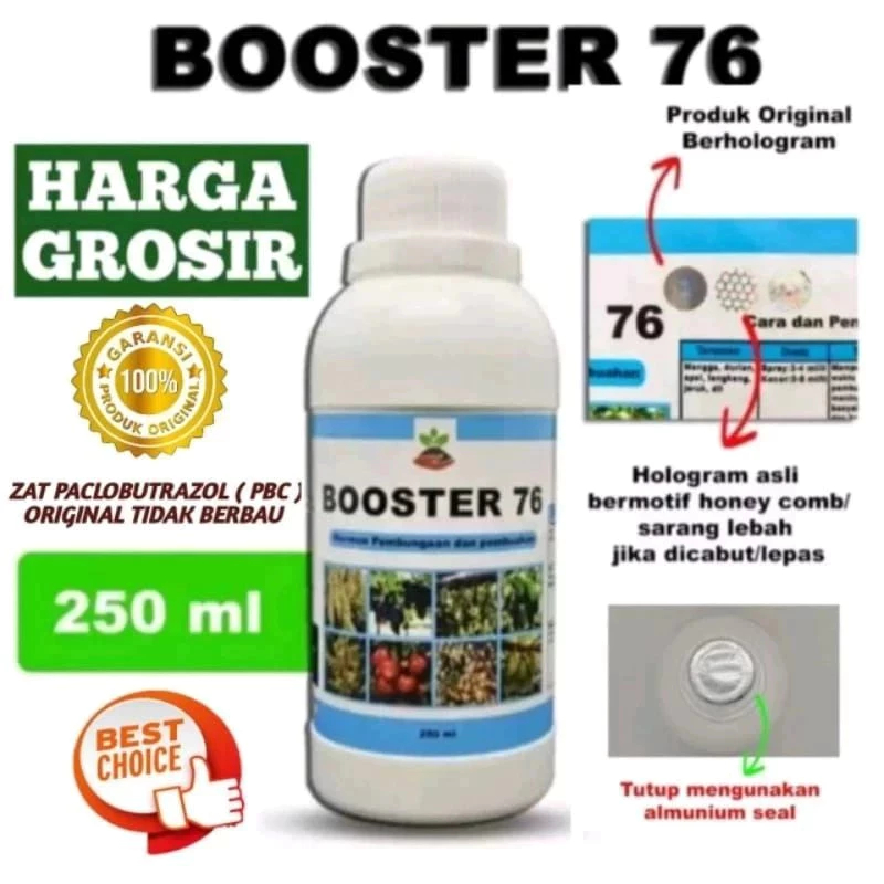 PUPUK BOOSTER 76 penyubur pelebat buah pembesar pelebat buah