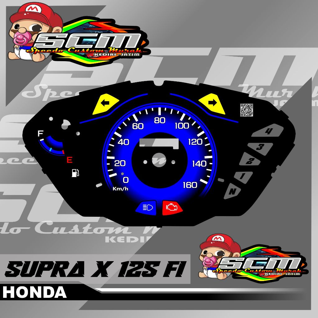 PAPAN SPEEDOMETER CUSTOM HONDA SUPRA X 125 FI
